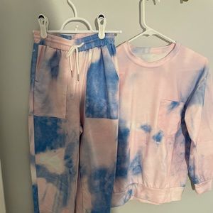 Pastel Tie dye sweat set